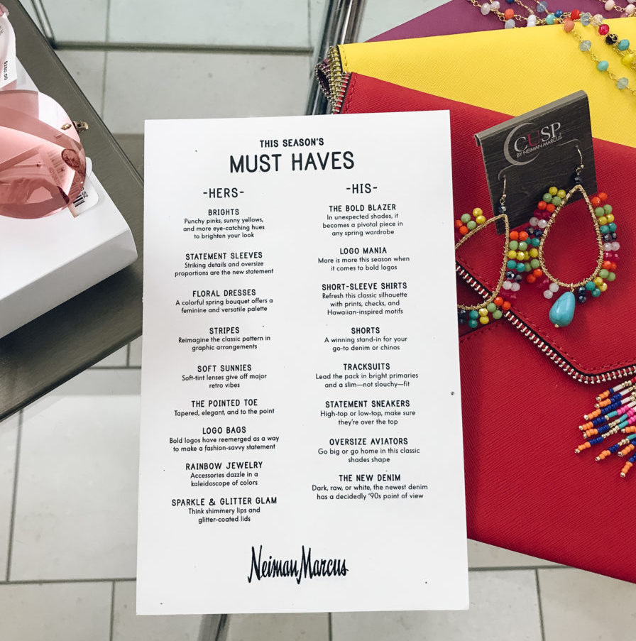 Neiman Marcus CUSP Event, Spring Trends 2018