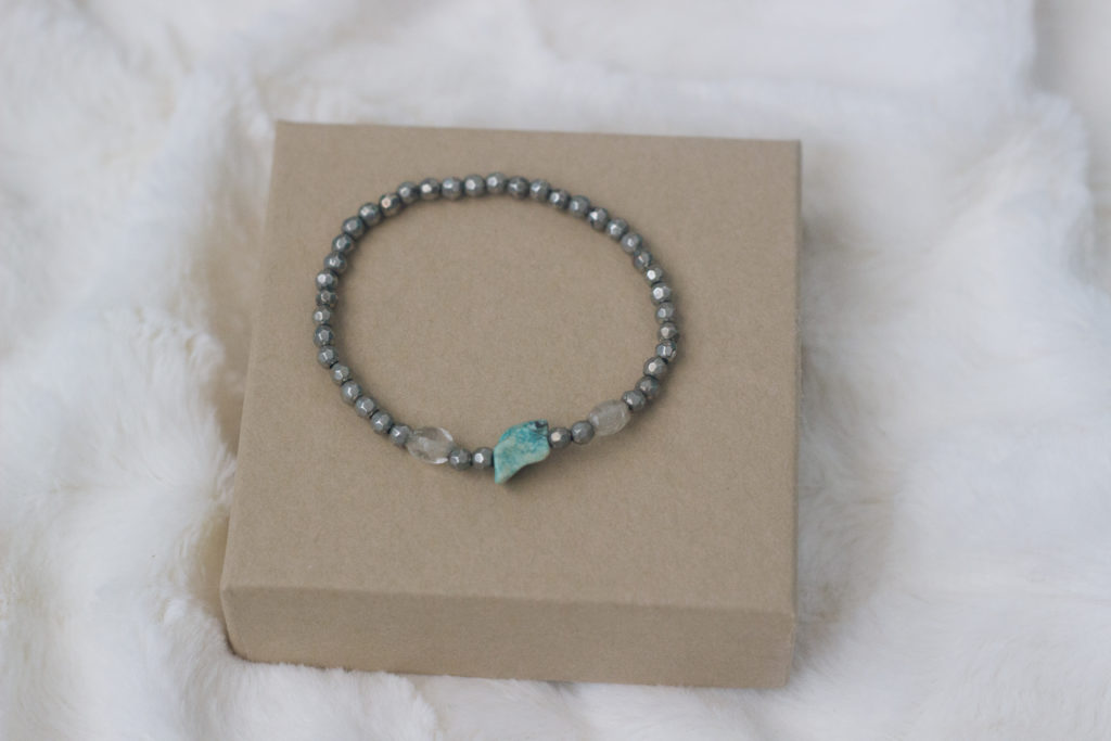 Grey & Turquoise Bracelet