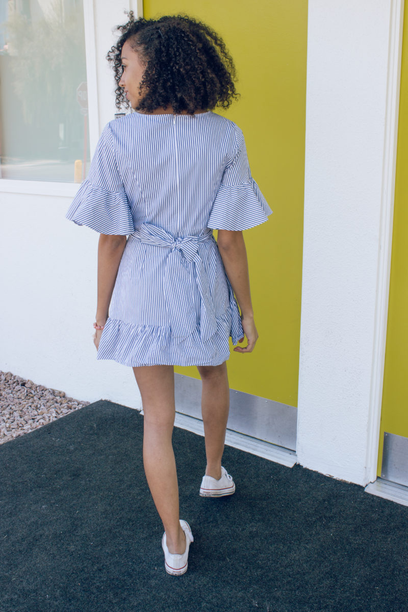 Striped Dress with Converse