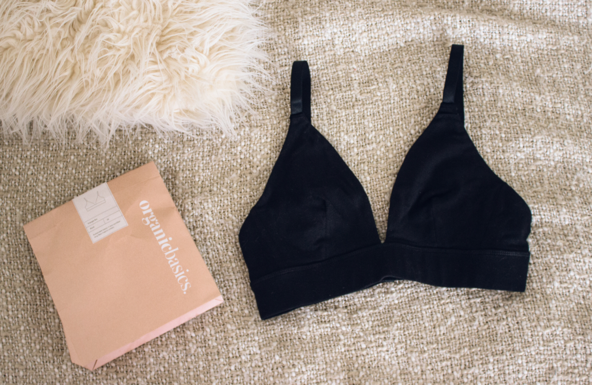 Organic Basics Black Triangle Bra