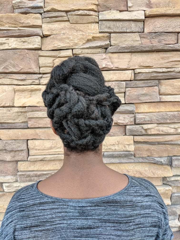 Beautiful Natural Hair Updo for Weddings