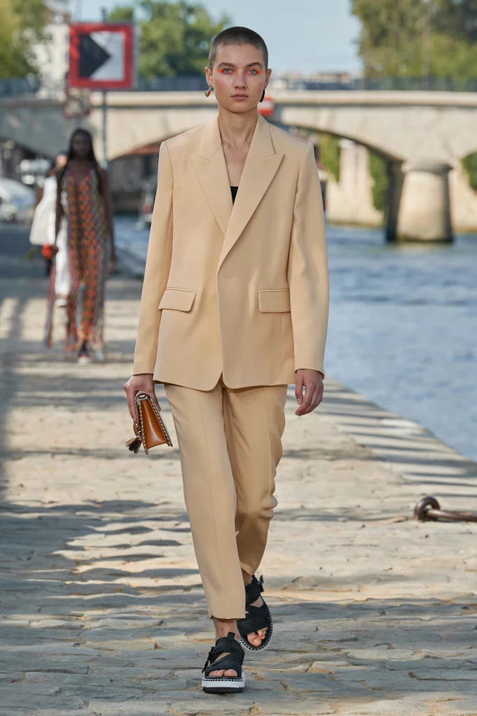 neutral pant suit